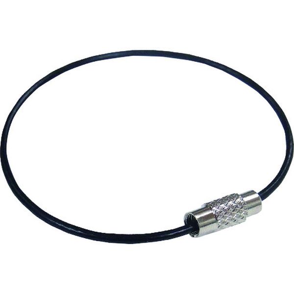 【メーカー在庫あり】 P1755 (株)ニッサチェイン ニッサチェイン ビニコートキーワイヤー 黒 160mm 1PK=1個入り P-1755 JP店