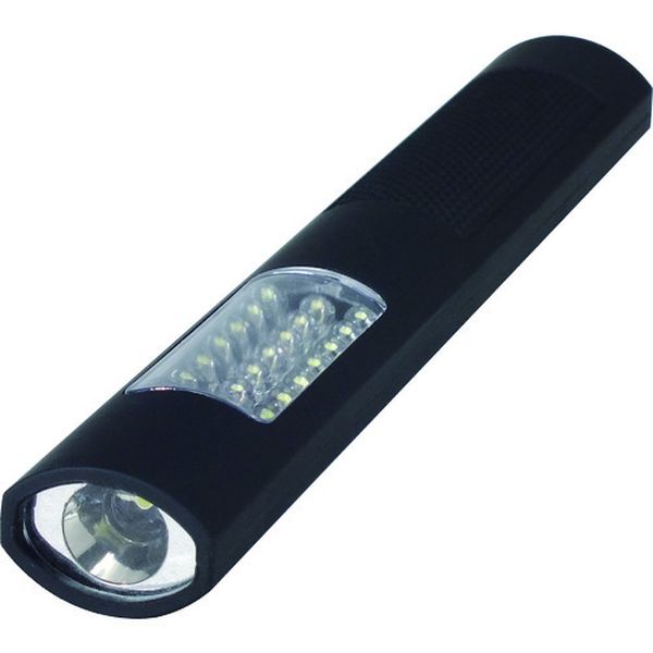 ・側面24P(拡散)、天面1P(スポット)のLEDランプです。・点灯パターン切替えが可能です。1P→24P→1P+24P→OFF・背面にマグネット付なので金属の壁などに固定すれば両手で作業ができます。・狭い屋内での作業。・水気の無い現場に。・晴れている日の屋外に。・明るさ(lm)：72(24P)/45(1P)・色：黒・外径(mm)：28・全長(mm)：202・電源(V)：アルカリ単4乾電池×4本・最大点灯時間(h)：24Pのみ：1時間/1Pのみ：8.5時間/全点灯24P：2時間/1P：1.5時間・光源色：昼光色・色温度(K)：1P：8000/24P：10、000・電源：アルカリ単4乾電池×4本・サイズW(mm)：28・サイズD(mm)：20・サイズH(mm)：202・仕様：屋内型・全光束(lm)：24P：72/1P：45・使用電球：LED・色温度：10000K(24P)/8000K(1P)・使用環境温度：-5〜60℃・照射角：120°(24P)/90°(1P)・電源：単4アルカリ乾電池×4本(付属)・最大点灯時間：1時間(24P)/8.5時間(1P)/2時間(全灯)・屋内型・ABS樹脂・アルカリ単4乾電池×4本・ストラップ・LEDは決して直視しないでください。・LEDの交換は出来ません。・屋内型ですので、晴天時の屋外、軒下や屋根のあるところでご使用ください。・LEDには同じ型式・形状であってもバラツキがあり、光色・明るさが異なる場合があります。ご了承下さい。・生産国 中国・JANコード 4937305050088・質量 102g・コード：162-2107 ・品目：SST24PSST-24P楽天 JP店　