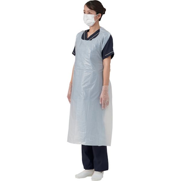 【メーカー在庫あり】 (株)竹虎 竹虎 ビニールエプロンP ホワイト 50枚入 076355 JP店