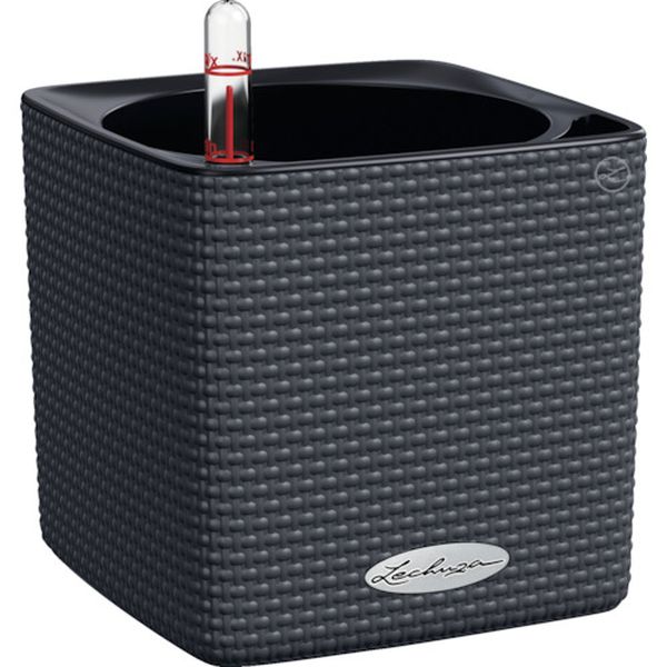 【メーカー在庫あり】 geobra社 レチューザ 底面給水プランター キューブカラー14 スレート 13384 JP店