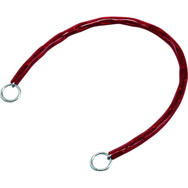 【メーカー在庫あり】 チェーンロック(錠別売タイプ) 赤 チェイン-60R 長さ600mm 両端リング付 198012 ..