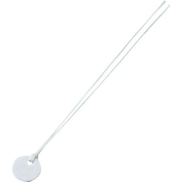 【メーカー在庫あり】 ファイバー製丸札(無地札) 白 ファイバー丸札-15 15mmΦ 100枚組 ヒモ付 200301 JP店