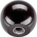 【メーカー在庫あり】 24560.0140 ボールノブ DIN 319 メネジ付ブッシュ入り 形状E 黒 24560-0140 JP店