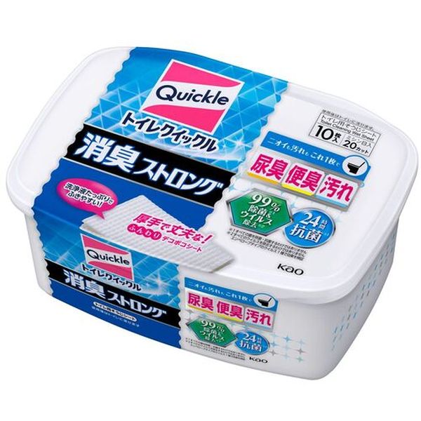 【メーカー在庫あり】 花王(株) Kao トイレクイックル 消臭ストロング 容器入 10枚入 311870 JP店