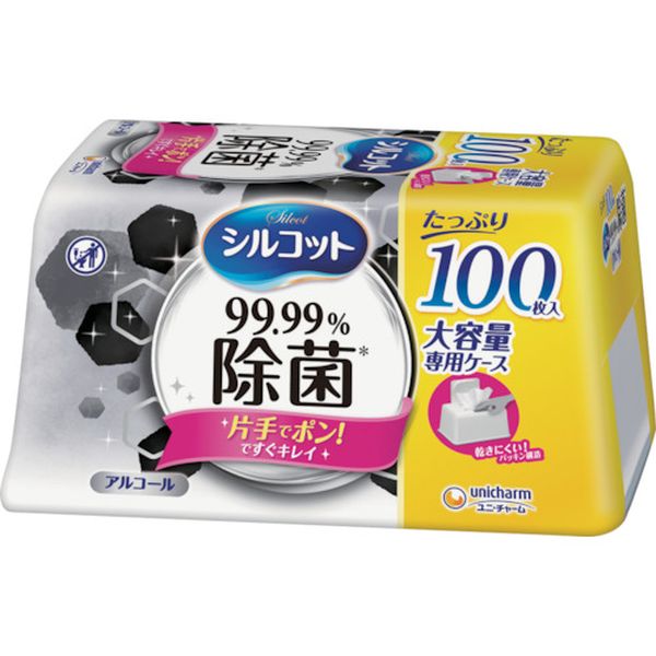 【メーカー在庫あり】 ユニ・チャーム(株) ユニ・チャーム シルコット99.99除菌ウェットティッシュ 本体大容量100枚 415779 JP店