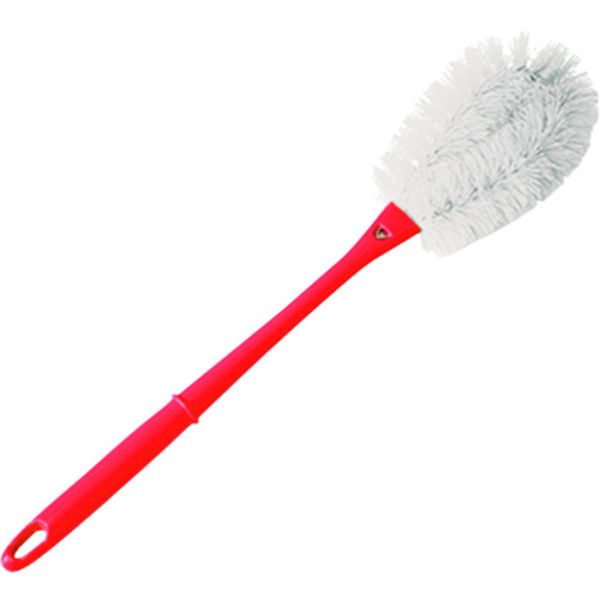 Cleaning Equipments - 【メーカー在庫あり】 (株)バーテック バーテック バーキュート柄付たわしMサイズソフト白 柄(赤)BCTARH-MSW 63207001 JP店