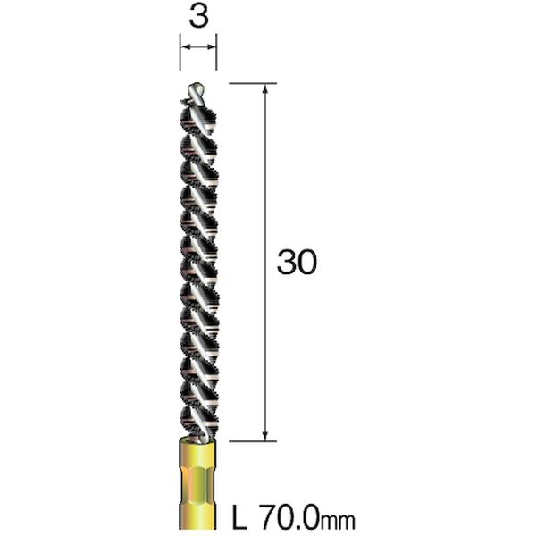 【メーカー在庫あり】 ミニター(株) ミニモ スパイラルホールブラシ ナイロン Φ3 FD2105 JP店