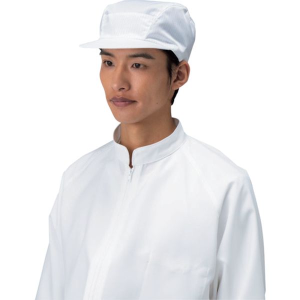 ・シンプルなデザインの帽子です。男女を問わず着用出来ます。・つば付きキャップです。・後ろゴム絞りです。・精密機器製造業や医薬品業界の包装、パッケージングの工程。食品業界。・半導体・液晶パネル・電子部品・印刷・写真・通信・精密機器に。　・色：ブルー・サイズ：L・ISO Class：7・頭囲(cm)：61〜65・ISOクラス7(FED/STDクラス10000)相当品・男女共用・導電糸5mmストライプ(黒)・本体：ポリエステル(静電気を制御する導電糸入り)・クリーンパックではありません。・生産国 日本・JANコード 4580206980444・質量 39g・コード：135-7681 ・品目：FD451C02LFD451C-02-L楽天 JP店　