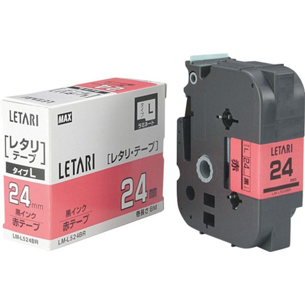 ・水、油、薬品、こすれに強く文字が消えない「ラミネートテープ」です。・銘板ラベル、備品ラベル、注意ラベル、社名ラベル、ファイル表示等に。・テープ長さ(m)：8・文字色：黒・色：赤・幅(mm)：24・長さ(m)：8・テープ色：赤・テープ幅(mm)：24・標準テープ・水、油、薬品、こすれに強く文字が消えないラミネートテープ・RoHS2対応・適合機種：PM-3600・PM-2400N・PM-36H・PM-36N・PM-36・PM-2400・PM-24・テープ：PET・カセット：ABS・生産国 中国・JANコード 4902870053215・質量 100g・コード：146-5353 ・品目：LML524BRLM-L524BR楽天 JP店　