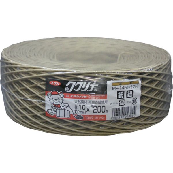 ・古紙回収と一緒に再生できます。・新聞・雑誌・ダンボール等の結束に。・色：クラフト・標準幅(mm)：2・長さ(m)：200・平巻タイプ・再生紙・生産国 日本・JANコード 4903599023800・質量 350g・コード：780-5403 ・品目：M145M-145楽天 JP店