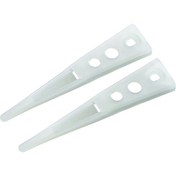 ・シール・粘着テープなどが貼りつきにくい特殊素材の非粘着ピンセットです。・対象物を傷つけにくい柔らかいプラスチック製です。・P-643-N用交換チップ。・全長(mm)：46・先端幅(mm)：2.4(R型)・先端：直型・耐熱温度(℃)：80・...