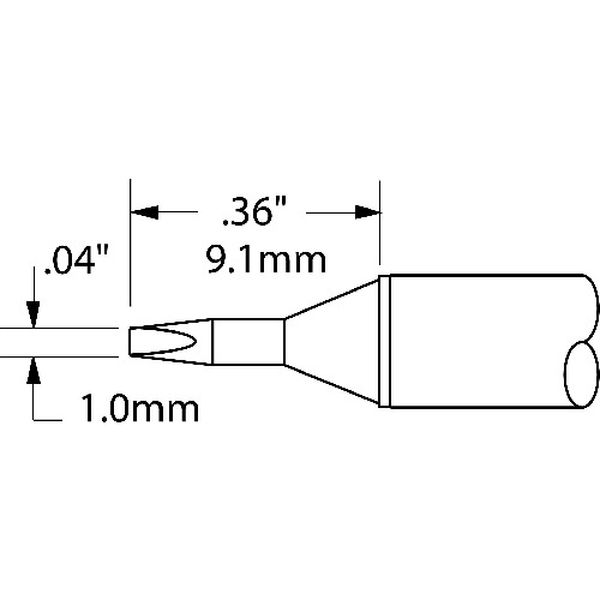 ・MXシリーズ用チップカートリッジです。・413℃　D型　1.0mm x 9.1mm・生産国 アメリカ・質量 6g・コード：147-7077 ・品目：STTC125STTC-125楽天 JP店　