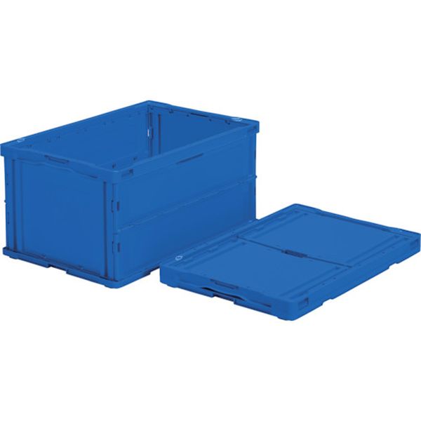 【メーカー在庫あり】 TRO75BDB トラスコ中山(株) TRUSCO オリコン 薄型折りたたみコンテナ 75L ダークブルー TR-O75B-DB JP店
