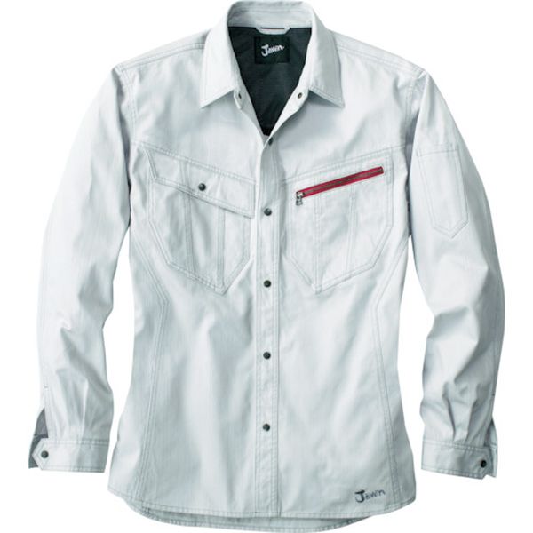 【メーカー在庫あり】 519040365L (株)自重堂 Jawin ナガソデシャツ 5Lサイズ シルバー 51904-036-5L JP店