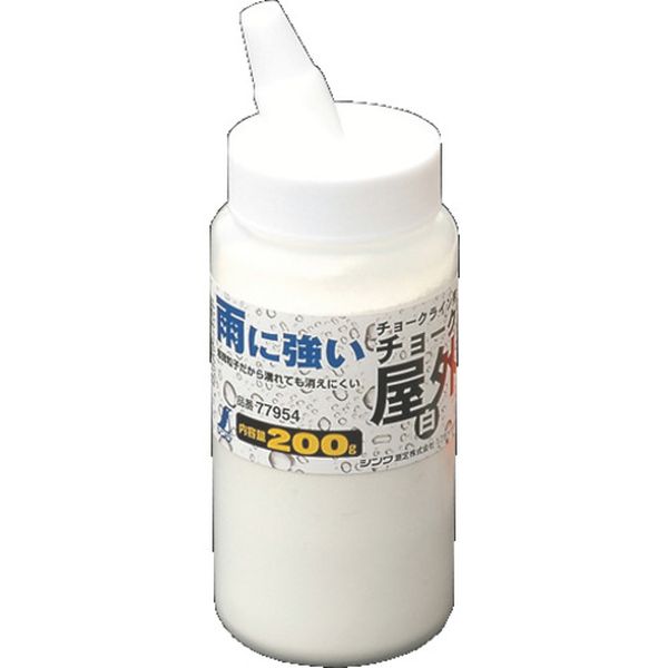 ・粉は微粒子なので、鮮明なラインが引けます。・注入口が傾いていて、入れやすくなっています。・チョークラインに入れて使用する粉・色：白・内容量(ml)：200g・チョーク:炭酸カルシウム・酸化チタン・材料によっては粉が消えない場合があります。・生産国 中国・JANコード 4960910779549・質量 250g・コード：816-4493 ・品目：7795477954楽天 JP店　