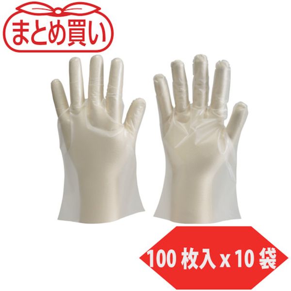・10袋(1袋100枚入)のまとめ買いお買い得パックです。・通常のポリエチレンに比べ、伸びるので、より手にフィットします。・内エンボス加工により、着脱が容易です。・燃やしても塩素系ガスが発生しません。・食品加工。・色：半透明・サイズ：M・全長(cm)：28.0・手のひら周り(cm)：28.0・中指長さ(cm)：8.0・厚さ(mm)：0.025・粉(あり・なし)：なし・エンボス加工：内エンボス・食品衛生法：適合品・左右の区別：左右兼用・食品衛生法適合・ポジティブリスト適合・内エンボス加工・ポリエチレン(PE)・生産国 日本・質量 1860g・コード：450-6746 ・品目：DPM1833M10PDPM-1833-M-10P楽天 JP店　