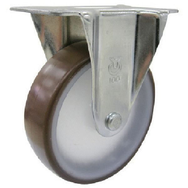 【メーカー在庫あり】 ER100UHF プレート式 固定 キャスター ウレタン 車輪径100mm Eタイプ ER型 取付..