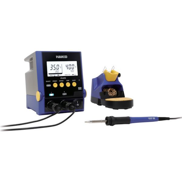 ・200W　2ポートマルチステーションです。・コンパクトなボディーに200Wのパワーを搭載し、幅広いはんだ付け作業に対応します。・サイクルタイム40％短縮し、作業効率が向上します。・視野角度が広く、高輝度ディスプレイで高い視認性を実現しました。・電源(V)：100・消費電力(W)：200・設定温度(℃)：50〜450・幅(mm)：126・奥行(mm)：136・高さ(mm)：151・ヒーター容量(W)：95・付属コテ先：なし・コテ部コード長さ(m)：1.2・リップル温度(℃)：無負荷時±3・コテ先アース間抵抗：2Ω以下・コンポジットヒーター・リーク電圧：2mV以下・取付可能コテ先：T39シリーズ・こて部(FX-9701)、こて台(FH-215(クリーニングスポンジ、クリーニングワイヤー付)、カラーバンド2個、USBケーブル、電源コード・生産国 マレーシア・JANコード 4962615060847・質量 4110g・コード：553-1544 ・品目：FX97281FX972-81楽天 JP店　