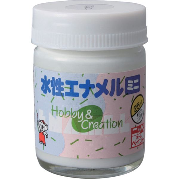 【メーカー在庫あり】 ニッペホームプロダクツ(株) ニッぺ 水性エナメルミニ 25ml つやなしホワイト HSB002-25 49365313 JP店