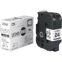 【メーカー在庫あり】 LML524BWK ビーポップミニ用ラミネートテープ 強粘着 白×黒文字 18mm幅×8m巻 LM-L524BWK JP店