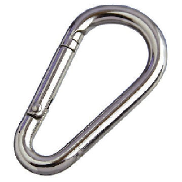 【メーカー在庫あり】 NK6A (株)水本機械製作所 水本 ステンレス ナス型カラビナ(環なし) 線径6mm長さ6..