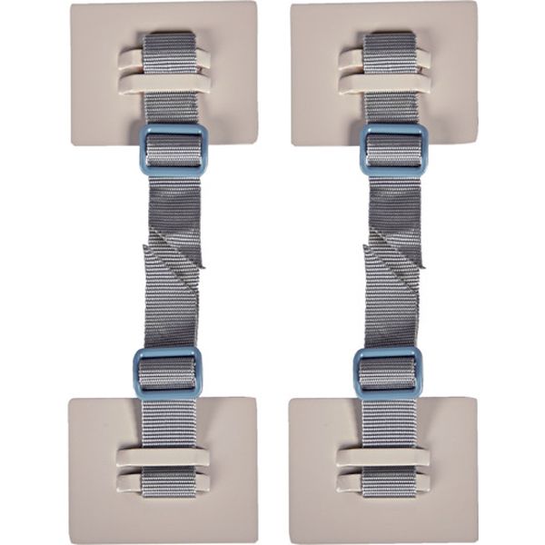・強力粘着パッド使用で壁に穴を空けずに設置できます。・窓・障害物などさまざまなシチュエーションに対応可能です。・家具・キャビネット等の転倒を防止する製品です。・幅(mm)：90・奥行(mm)：275・高さ(mm)：10・対象物重量(kg)：170/2本・色：グレー・ベルト長さ(mm)：25×500×1.3・袋入数(個)：2・取付範囲(mm)：壁〜150・阪神淡路大震災震度7相当で加振試験を実施・クリア済。・1セット2個で約340kgの耐荷重があります。・プレート：スチール(表面処理/焼付塗装)・ベルト：ポリプロピレン・粘着：アクリル系粘着剤・プレート：4個、ベルト：2本、アジャスター：4個、アルコールパッド：2枚・生産国 日本・JANコード 4550414414512・質量 360g・コード：528-7244 ・品目：SAF7090GSAF-7090G楽天 JP店　