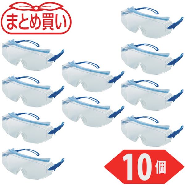 ・10個入りのお買い得パックです。・曇り、傷に強いVFコーティングレンズを採用しています。・レンズ色：クリア・テンプル色：ブルー・幅(mm)：163・高さ(mm)：60・レンズ厚(mm)：2.2・防曇加工：○・防傷加工：○・UVカット：○・ツル調整：○・角度調整：○・ノーズパッド：○・JIS T 8147規格品・オーバーグラスタイプ・レンズ厚：2.2mm・メガネ・マスク併用可・レンズ:ポリカーボネート・フレーム:ナイロン・生産国 日本・質量 420g・コード：546-1946 ・品目：TVF80B10PTVF-80B-10P楽天 JP店　
