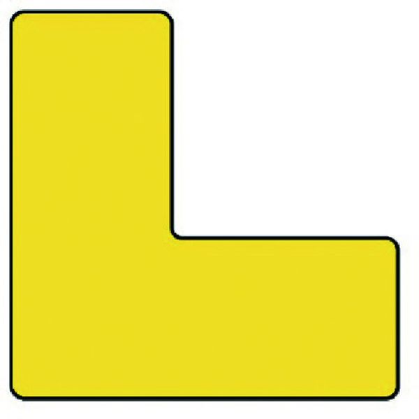 【メーカー在庫あり】 81967 ユニット(株) ユニット 置場表示ステッカー L型 黄・PVCステッカー・120X1..