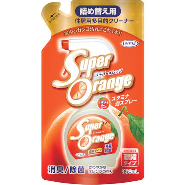 ・天然ヤシ油の洗浄成分に、オレンジの皮から抽出した「オレンジオイル」をたっぷり配合しています。・手肌にマイルドで、しかも強力な洗浄力を実現しました。・家中の頑固な汚れを強力に落とします。・家中の汚れに。・容量(L)：3.6・タイプ：泡・香り：オレンジ・液性：アルカリ性・容量(ml)：360・使用量目安：・原液を使う時/1平方メートルあたり8回スプレー・50倍希釈/水1Lに対してスプレー20回分・200倍希釈/水1Lに対して5回分・界面活性剤(3％アルキルアミンオキシド)・アルカリ剤・溶剤・オレンジオイル・除菌剤・樹脂製品、コーティング加工された製品に本剤が残ると、ひび割れの恐れがあります。・ご使用時は時間を置かずに、水洗いするかていねいに拭き取り、本剤が残らないようにしてください。・電気製品の品番や型番の上を拭かないでください。・印刷が消えたりシールが剥がれる原因になります。・他の洗剤を混ぜないでください。・生産国 日本・JANコード 4968909058217・質量 380g・コード：576-9203 ・品目：058217058217楽天 JP店