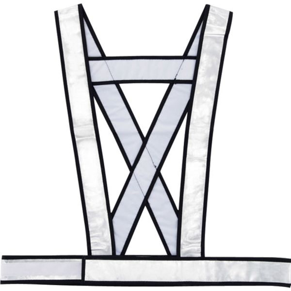 【メーカー在庫あり】 (株)日本緑十字社 緑十字 安全ベスト(発光帯) 白反射タイプ フリーサイズ 発光帯(B)白 238021 JP店