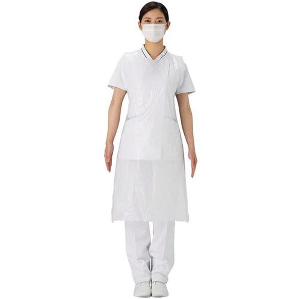 【メーカー在庫あり】 松吉医科器械(株) マツヨシ PEエプロン袖なし(ホワイト 50枚...