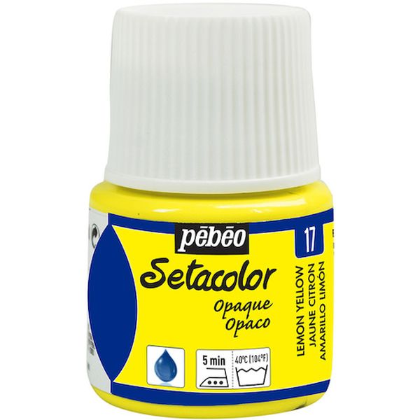 【メーカー在庫あり】 ペベオ・ジャポン(株) ペベオ 布用水性アクリル絵具セタカラー不透明色 45ml レモンイエロー 295017 JP店