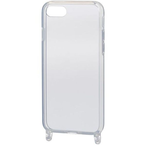 【メーカー在庫あり】 iPhoneSE3/SE2/8/7用ハイブリッドケース ショルダーストラップホール付き クリア..