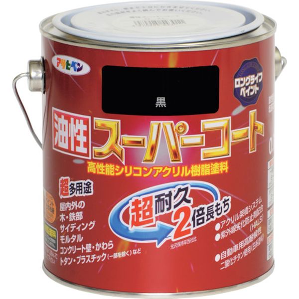 Paint - 【メーカー在庫あり】 (株)アサヒペン アサヒペン 油性スーパーコート 0.7L 黒色 543424 JP店