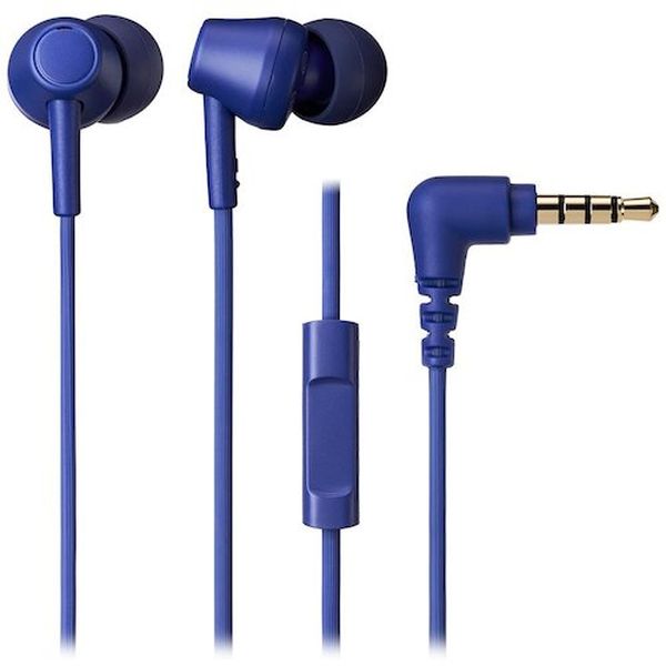 【メーカー在庫あり】 ATHCK350XISBL (株)オーディオテクニカ オーディオテクニカ マイク付きイヤホン ..