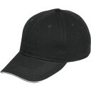 【メーカー在庫あり】 652691F (株)カジメイク カジメイク 綿ツバサンドキャップ ブラック フリーサイズ 6526-91-F JP店