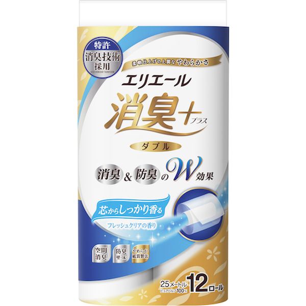 【メーカー在庫あり】 (株)EBS エリエール 消臭＋トイレットティシューしっかり香る フレッシュクリアの香り 12R(ダブル) 823582 JP店
