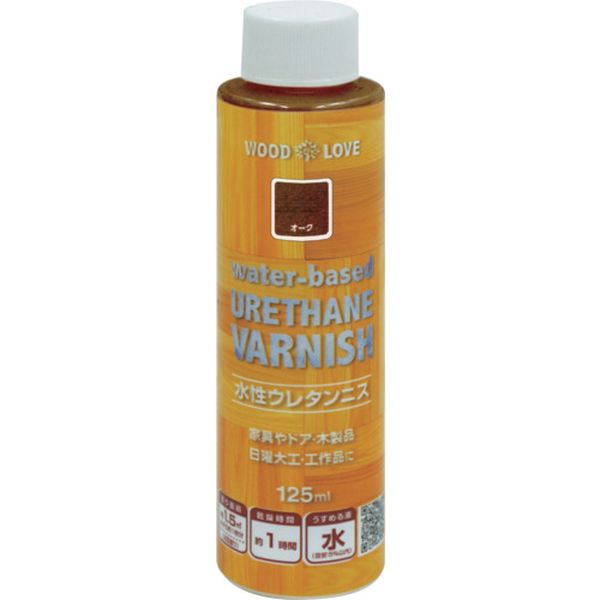 Paint - 【メーカー在庫あり】 水性ウレタンニス 125ml オーク 300N023-125 4976124516023 JP店
