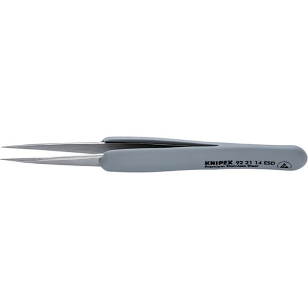 【メーカー在庫あり】 922114ESD KNIPEX社 KNIPEX ラバーハンドル付き精密ピンセット 先丸 130ММ 9221-14ESD JP店