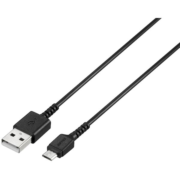【メーカー在庫あり】 USB2.0ケーブル(Type-A to microB) スリム 3.0m ブラック BSMPCMB130BK JP店
