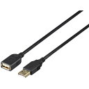 【メーカー在庫あり】 USB2.0延長ケーブル(A to A) カーボン素子ねり込みタイプ 2m ブラック BSUAAFR220BK JP店(2)