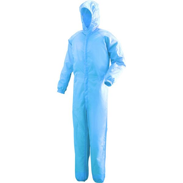 【メーカー在庫あり】 C1351BLL ミドリ安全(株) ミドリ安全 フード一体型クリーンウェア ブルー LL C13..