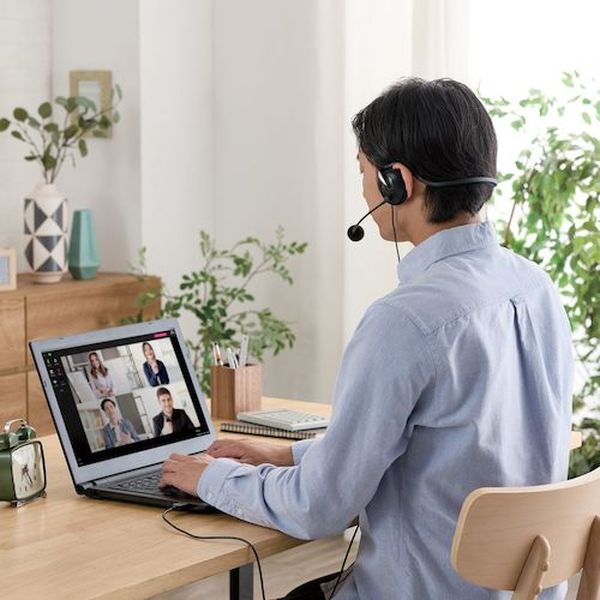 【メーカー在庫あり】 HSNB03SUBK エレコム(株) エレコム 有線ヘッドセット 両耳ネックバンド USB-A 1.8m ブラック HS-NB03SUBK JP店