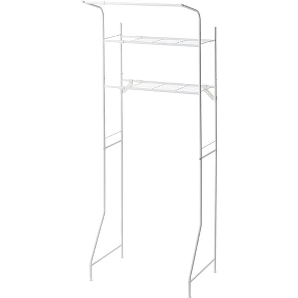 【メーカー在庫あり】 HSR2WH 平安伸銅工業(株) 平安伸銅工業 洗濯機ラック ハンガーバー付き マットホワイト HSR-2WH JP店
