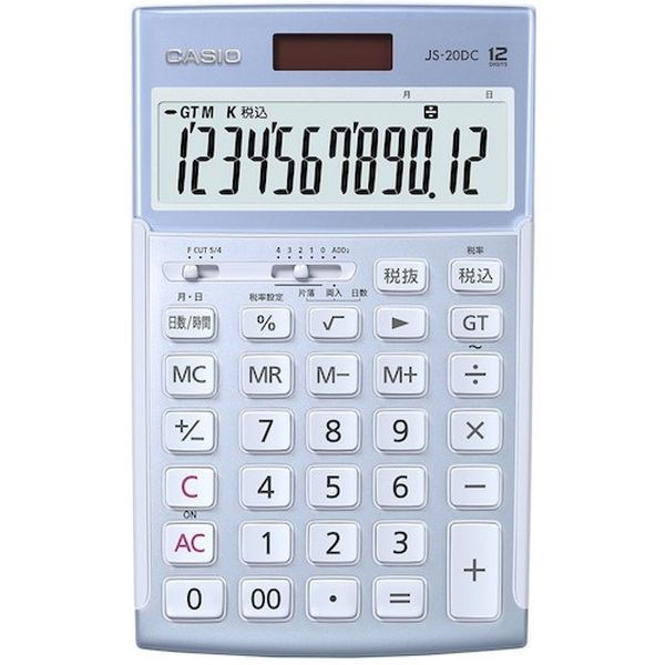 【メーカー在庫あり】 JS20DCBUN カシオ計算機(株) カシオ 本格実務電卓 ブルー JS-20DC-BU-N JP店