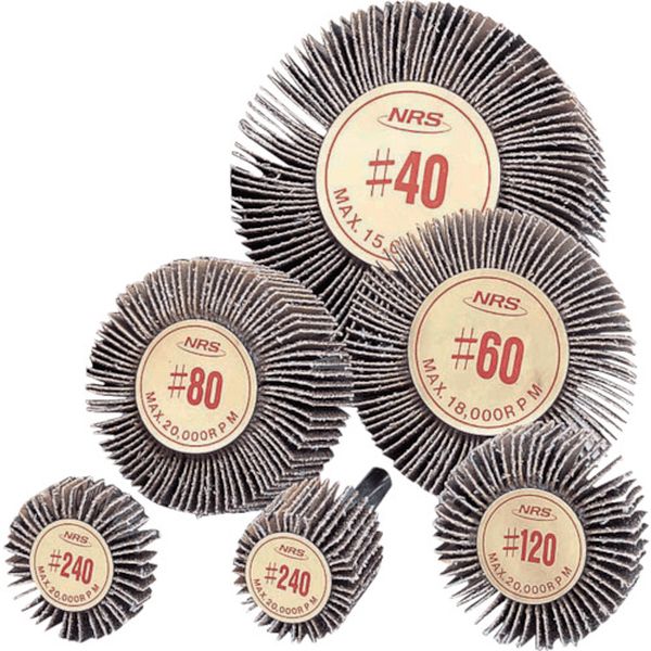 【メーカー在庫あり】 MFL15203120 軸付ペーパー多羽根ホイール ミニフラップホイル 15×20×3 ＃120 5本入り MFL15203-120 JP店