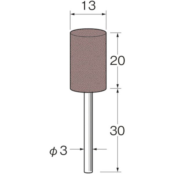 【メーカー在庫あり】 日本精密機械工作(株) リューター 軸付ラビン砥石(一般用)R4351粒度(＃)：80 R43..