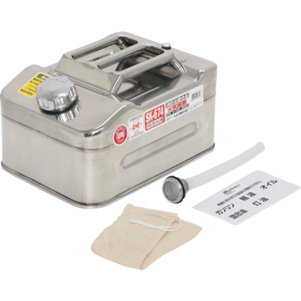 【メーカー在庫あり】 SK674 大自工業(株) メルテック ガソリン携行缶 ステンレス製 10L SK-674 JP店