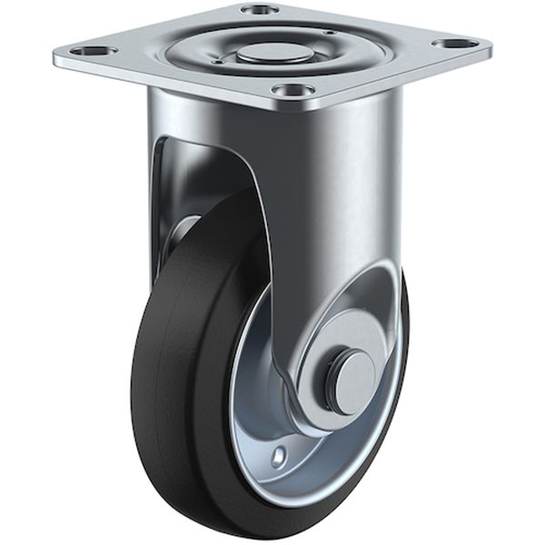 【メーカー在庫あり】 プレート式 固定 キャスター ゴム 車輪径100mm Jタイプ SK/D型 取付寸法71×71(68×68) SK/D-100W JP店