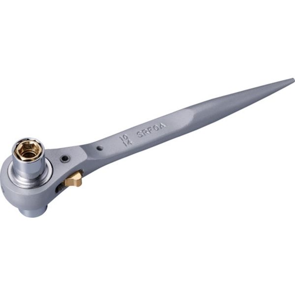 【メーカー在庫あり】 アルミ製 4 サイズラチェットレンチ ショートタイプ インナーソケット：8、10 ア..